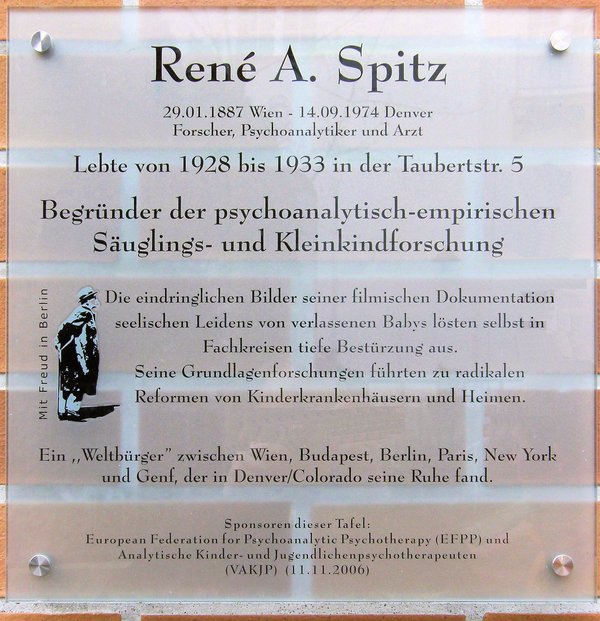 Ansicht Gedenktafel René Spitz