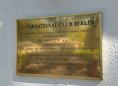 Ansicht Gedenktafel Internationaler Club Berlin