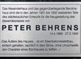 Ansicht Gedenktafel Peter Behrens