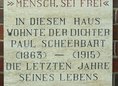 Ansicht Gedenktafel Paul Scheerbart