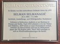 Ansicht Gedenktafel Selman Selmanagić - 2019