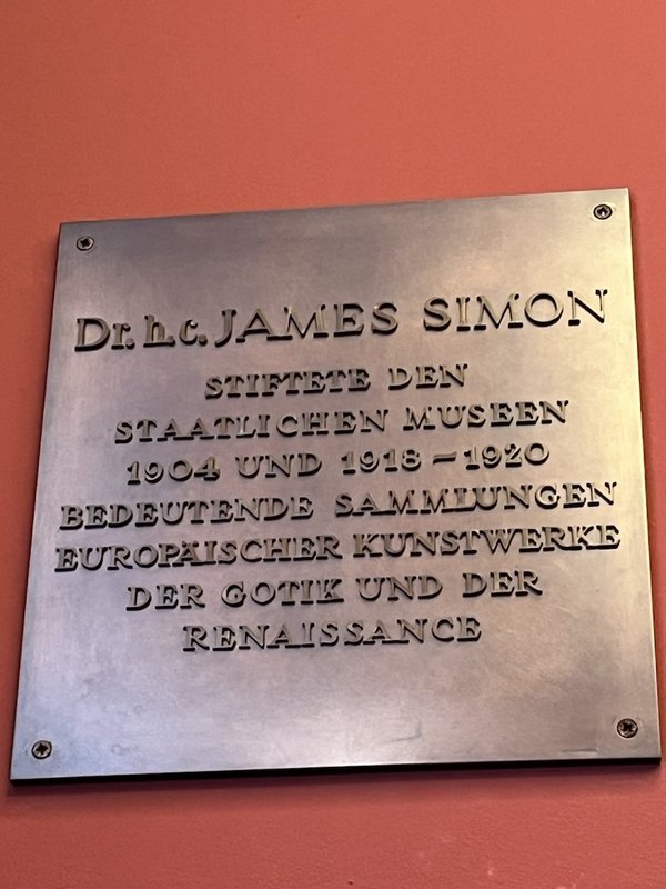 Ansicht Gedenktafel James Simon