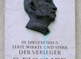 Ansicht Gedenktafel Samuel Fischer