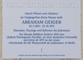 Ansicht Gedenktafel Abraham Geiger - 2010