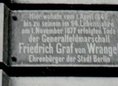 Ansicht Gedenktafel Friedrich Heinrich Ernst Graf von Wrangel