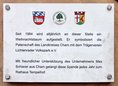 Ansicht Gedenktafel Weihnachtsbaum